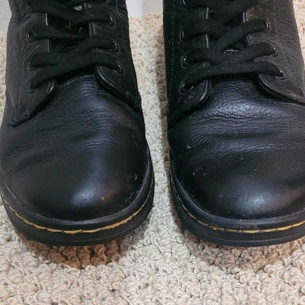 DR MARTENS Black Leather Combat/Sneakers Sz 8 - image 8