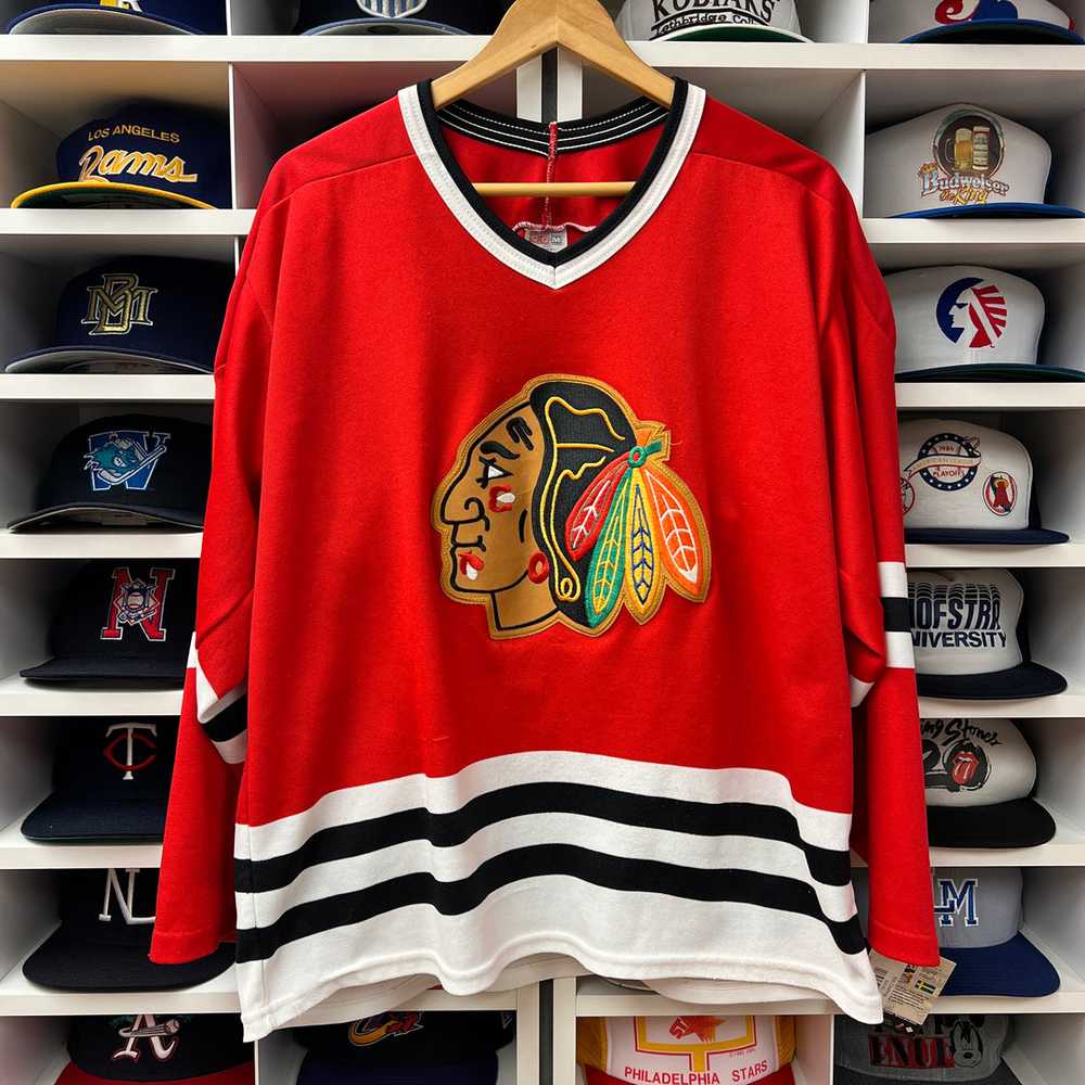 Vintage Chicago Blackhawks CCM Jersey L - image 2