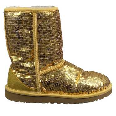 UGG Women’s Classic Short Gold Sequin Winter Boot… - image 1