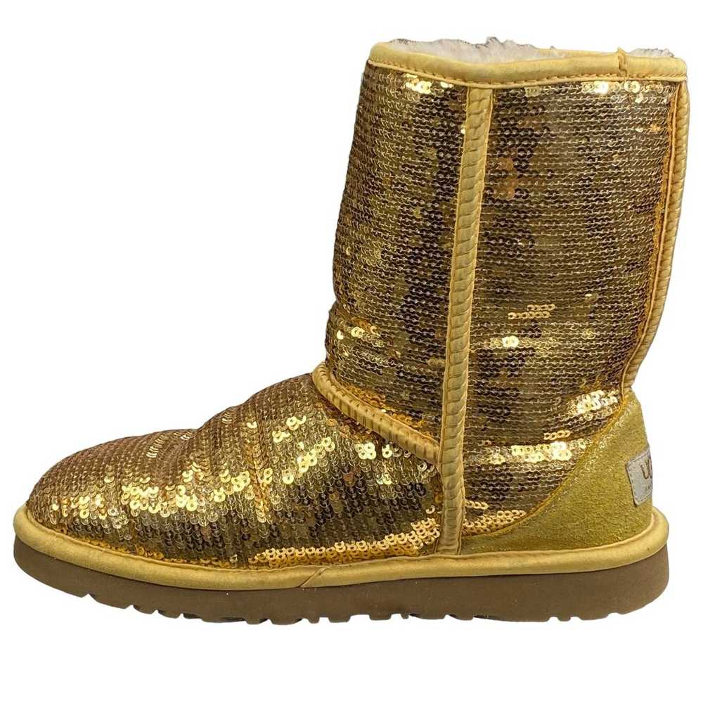 UGG Women’s Classic Short Gold Sequin Winter Boot… - image 2