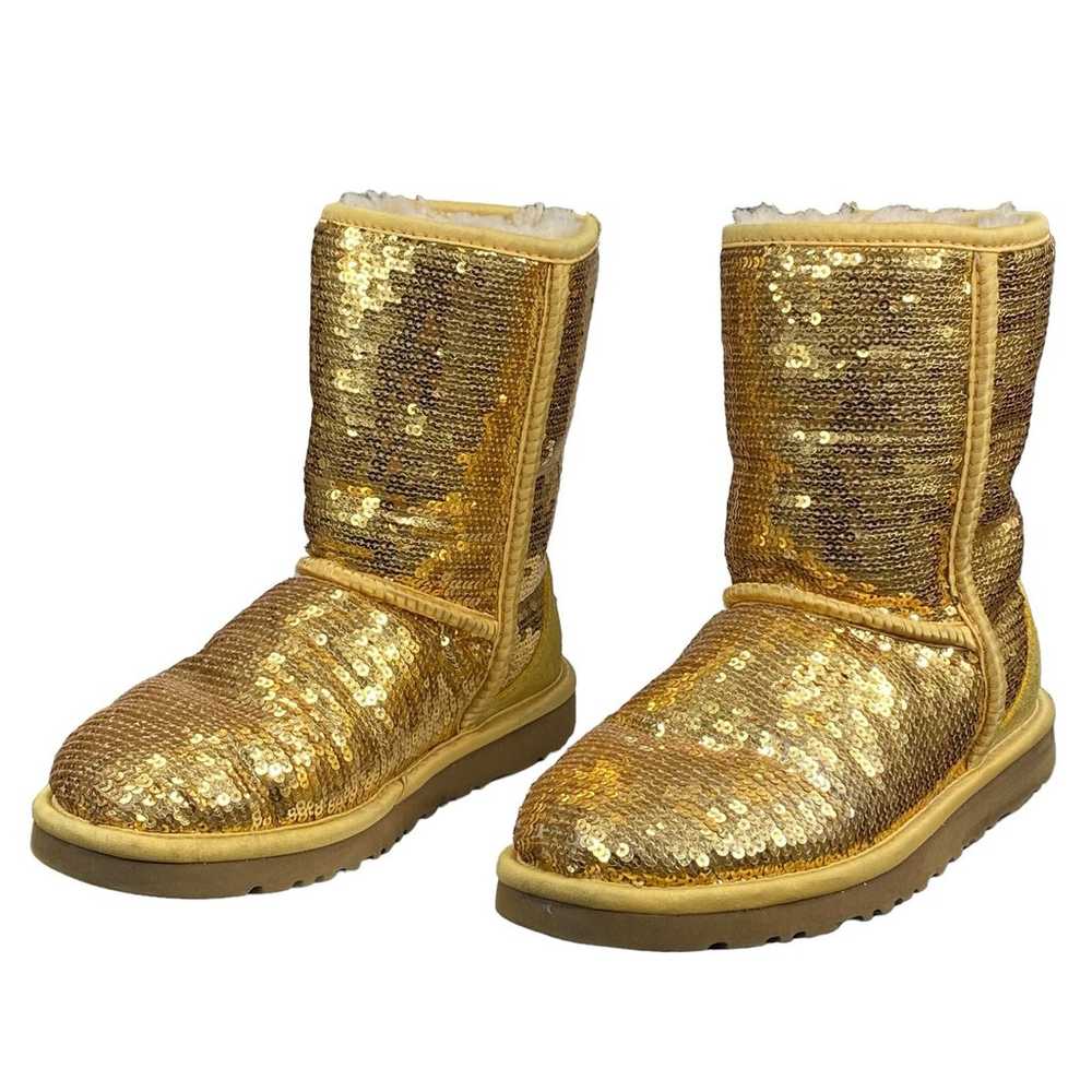 UGG Women’s Classic Short Gold Sequin Winter Boot… - image 6