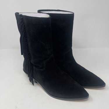 Rebecca Minkoff Boots 7 Black Western Cowgirl Fri… - image 1