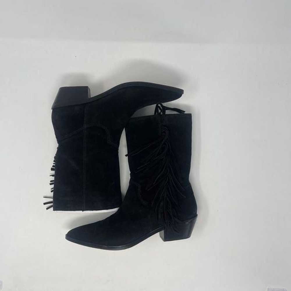 Rebecca Minkoff Boots 7 Black Western Cowgirl Fri… - image 2