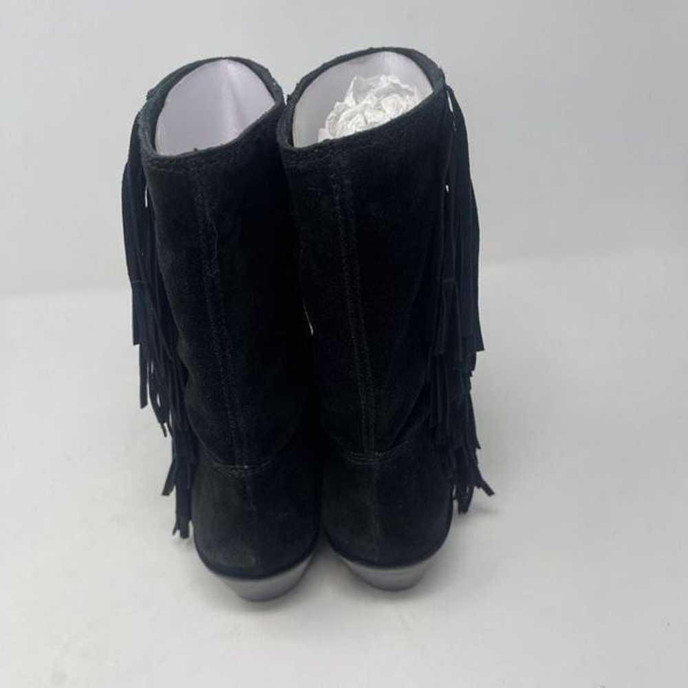 Rebecca Minkoff Boots 7 Black Western Cowgirl Fri… - image 5