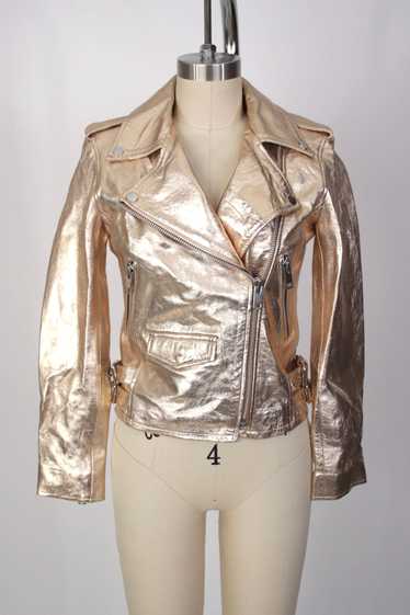 Walter Baker Gold Biker Jacket