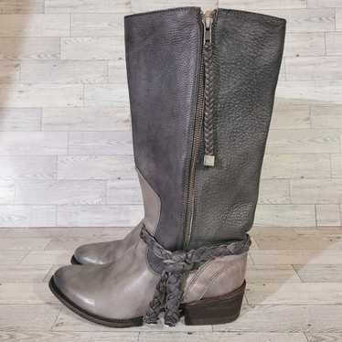 Women's Corral Jayton Western Grey Leather Tall R… - image 1