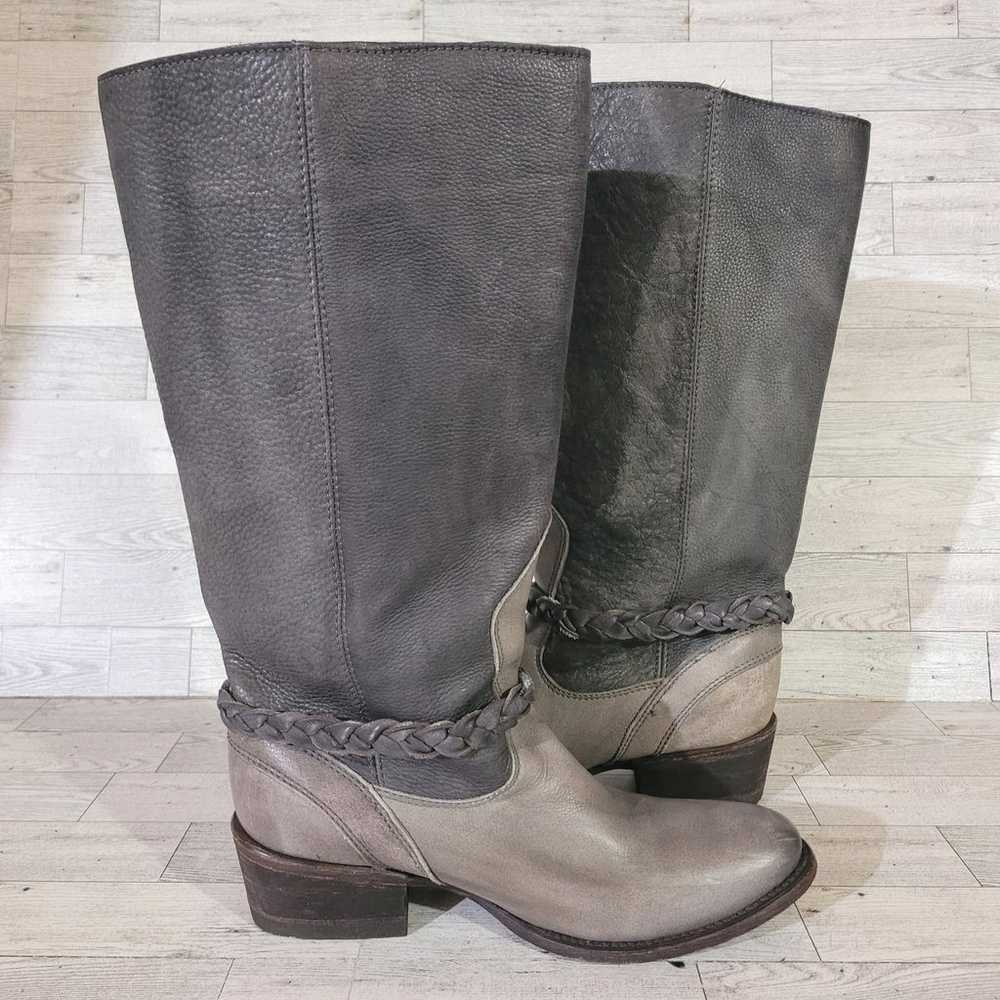 Women's Corral Jayton Western Grey Leather Tall R… - image 6