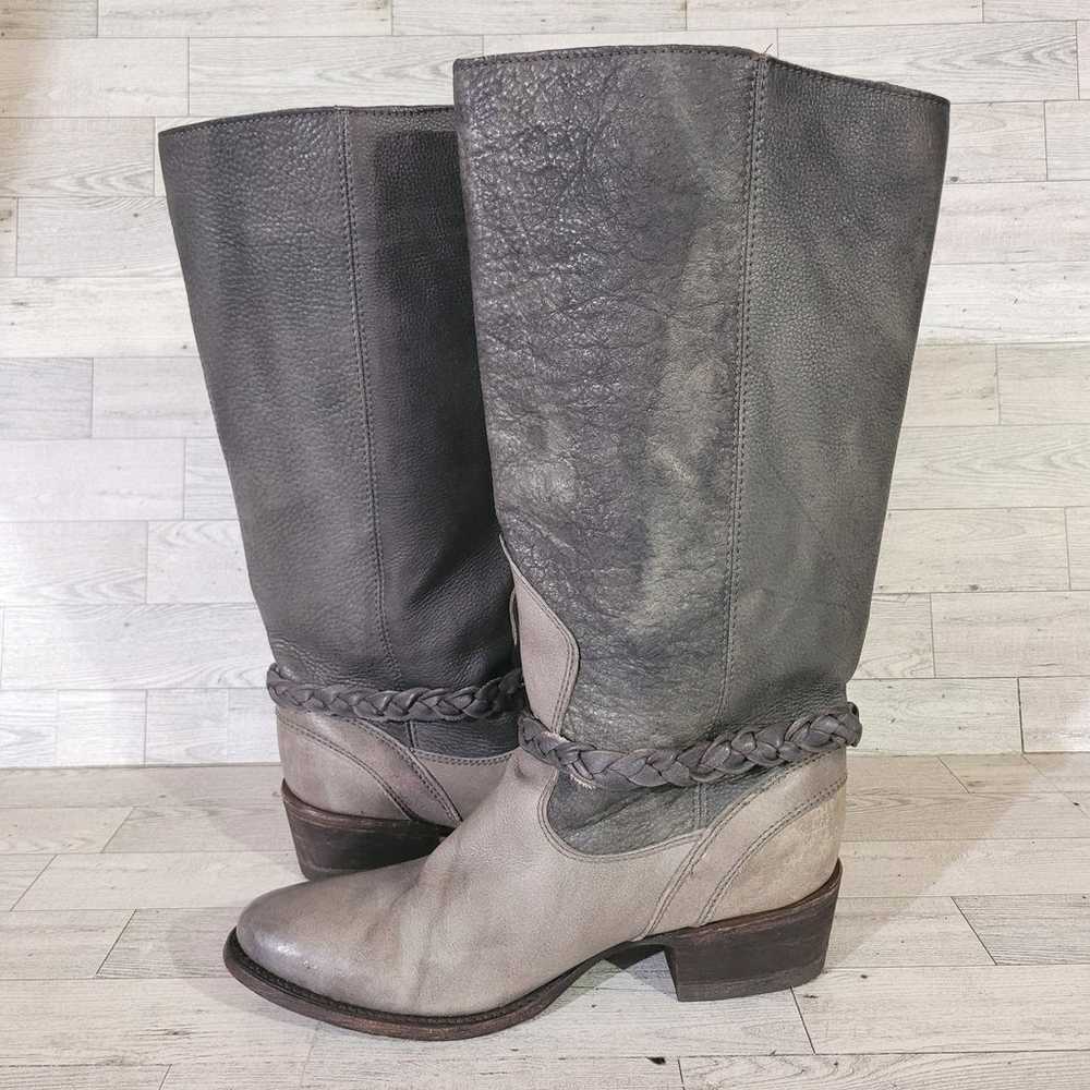 Women's Corral Jayton Western Grey Leather Tall R… - image 7