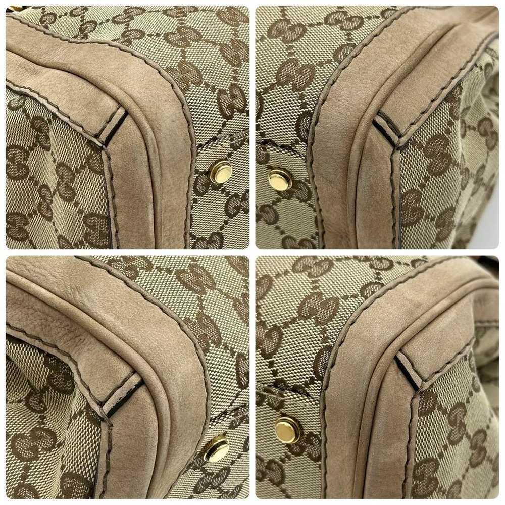 Brand new GUCCI handbag in GG canvas beige with g… - image 6