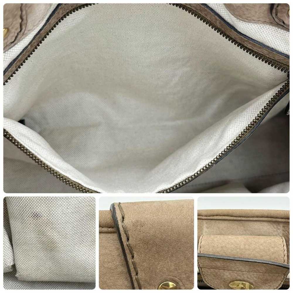 Brand new GUCCI handbag in GG canvas beige with g… - image 9