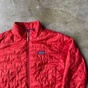 Vintage PATAGONIA RED PUFFER ZIP JACKET MENS SMAL… - image 1