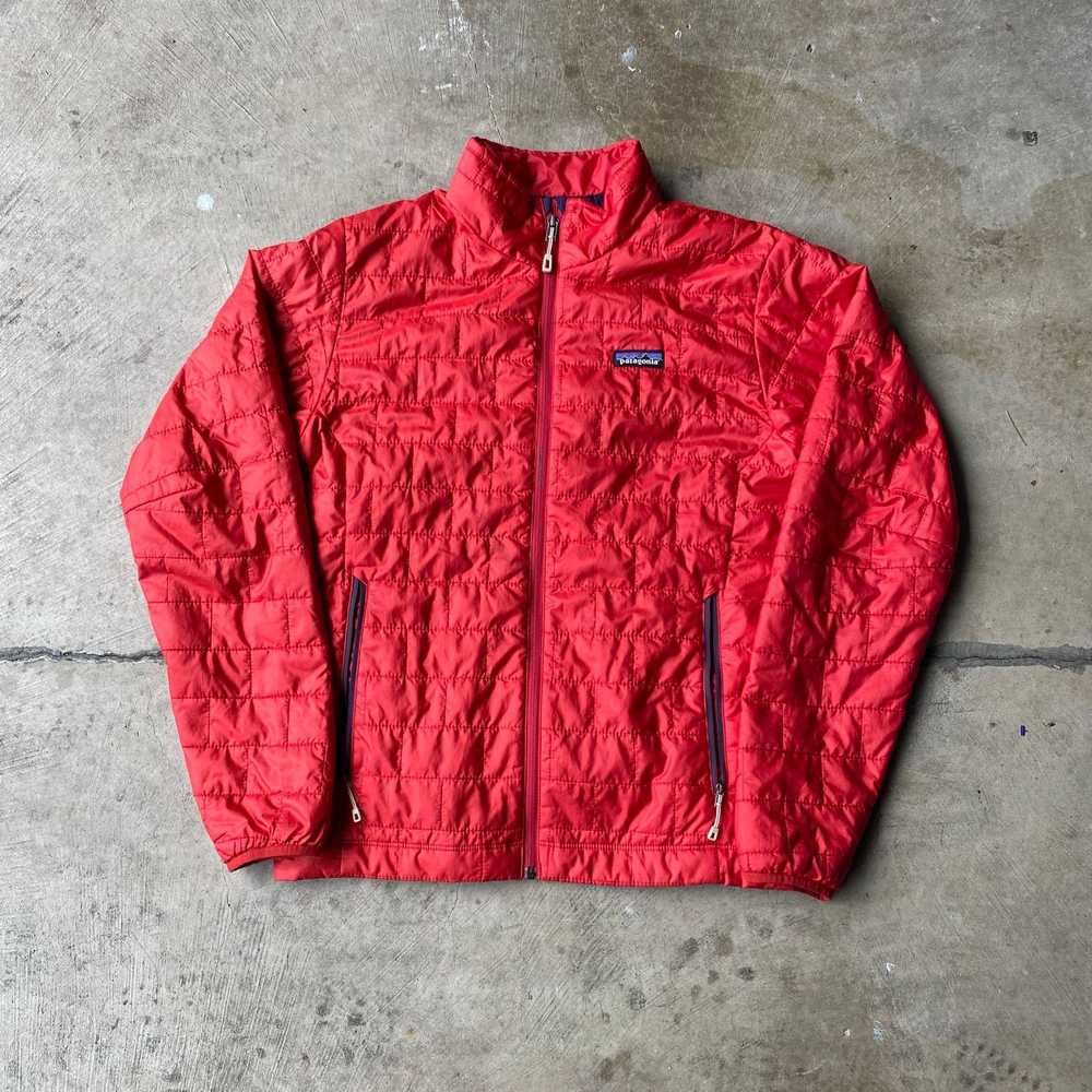 Vintage PATAGONIA RED PUFFER ZIP JACKET MENS SMAL… - image 2