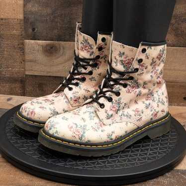 DR MARTENS FLORAL PRINT WOMENS BOOTS MULTICOLOR C… - image 1