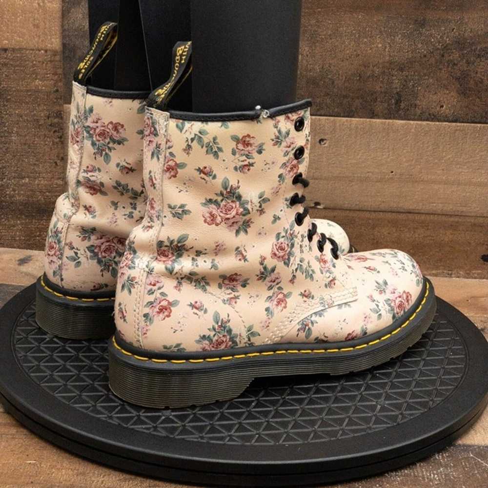 DR MARTENS FLORAL PRINT WOMENS BOOTS MULTICOLOR C… - image 8