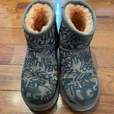 Ugg Classic Street Graffiti Mini Slate Boots Unis… - image 1