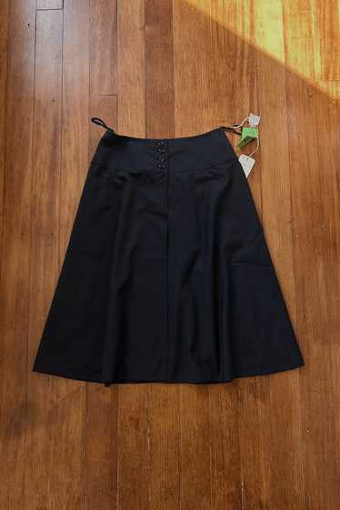 1970's SAKS NAVY A LINE SKIRT | SIZE S/M