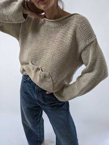 Vintage Oat Roll Neck Sweater