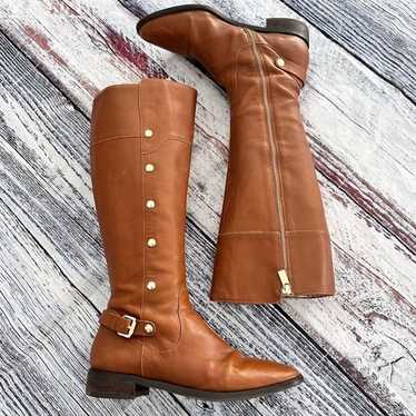 Michael Kors Tan Leather Knee High Leather Riding 