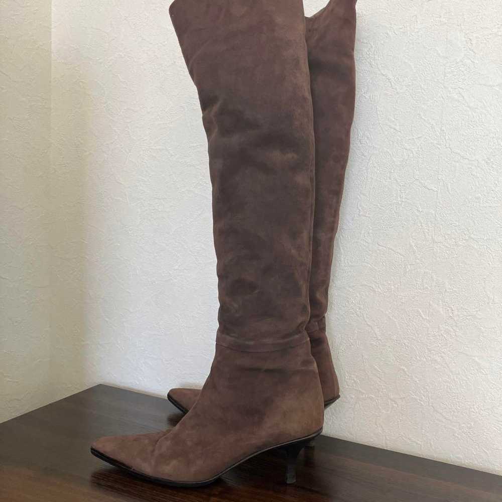 GUCCI Brown Suede Boots - image 2