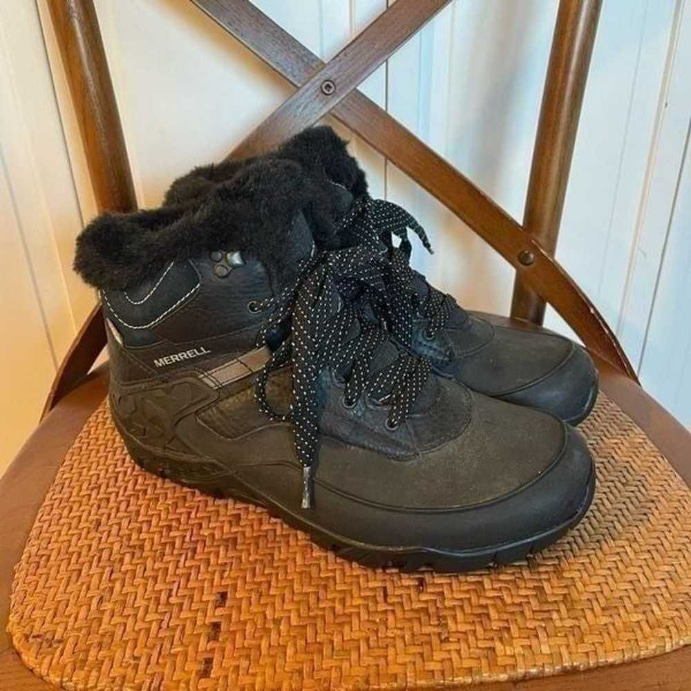 Merrell Aurora ice 6+ black faux fur boot size 8.5 - image 5