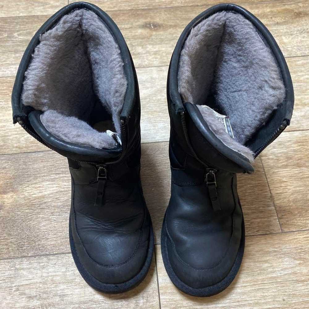 UGG ZAIRE Leather Sheepskin Boots 23cm - image 4