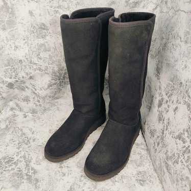 【Unused】UGG (22.5) Sheepskin Boots Black Suede