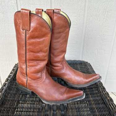 Vtg Botas Jaca Boots Womens Size 5 Mex 24 Brick R… - image 1