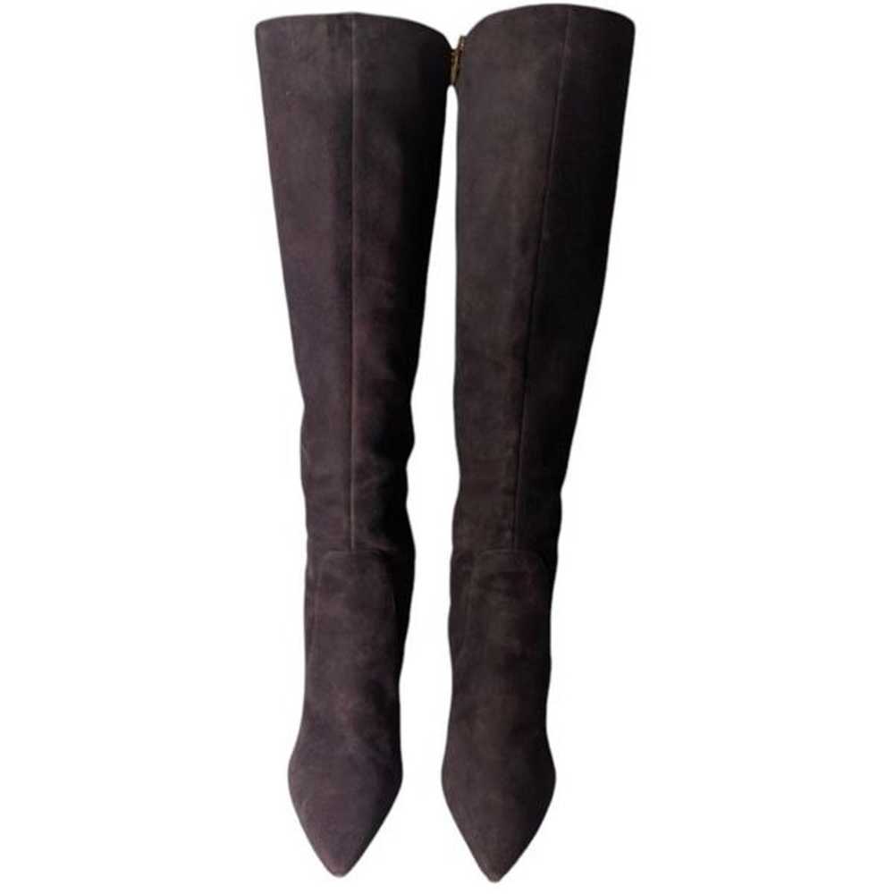 VIA SPIGA Dacia Tall Brown Suede Heeled Boot Size… - image 4