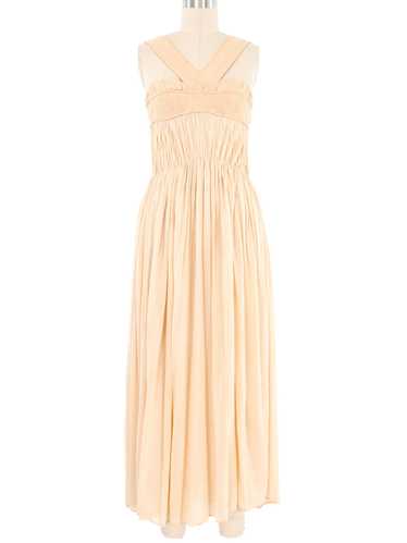 2008 Bottega Veneta Gathered Peach Gown