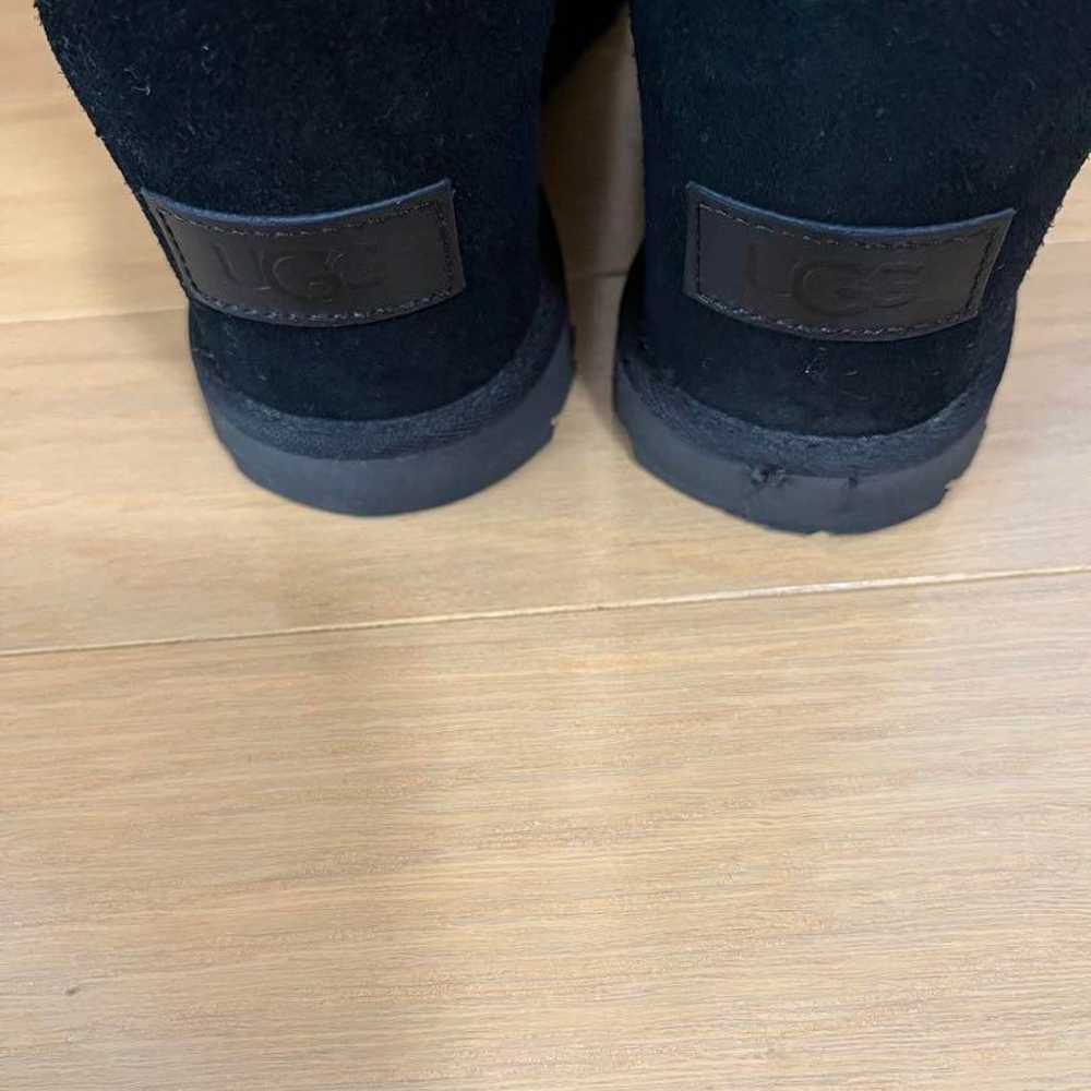 UGG black suede sheepskin boots size 23.5cm - image 4