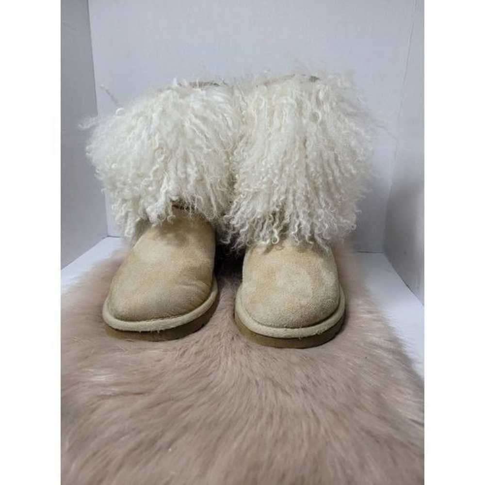 Ugg Australia Sheepskin Mongolian Hair Short Cuff… - image 2