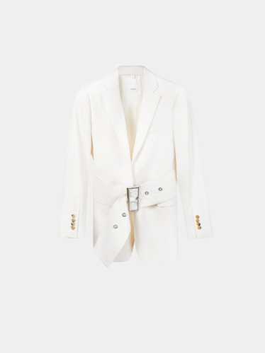 Burberry 2019 Cream Wool Belted Blazer