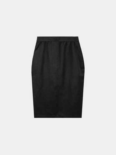 Thierry Mugler 1980s Black Wool Pencil Skirt