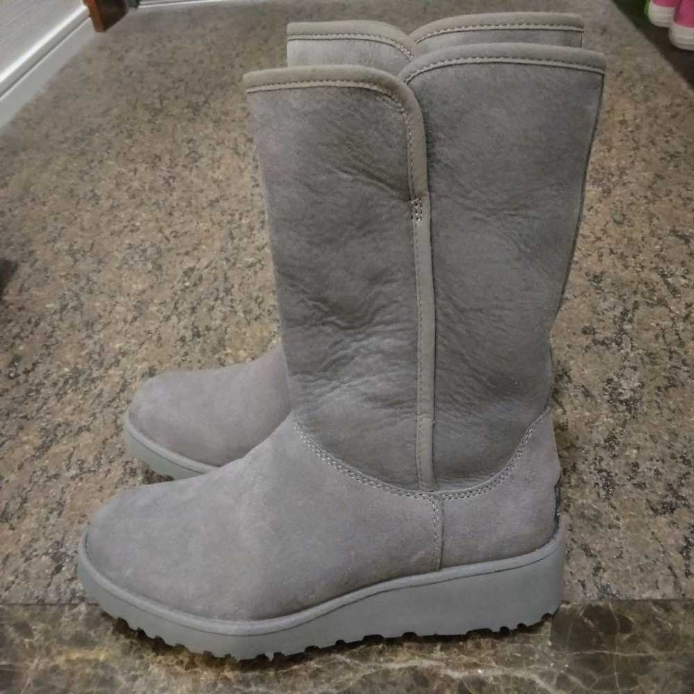 【Unused Class】UGG Sheepskin Boots AMIE Gray 22.5cm - image 2