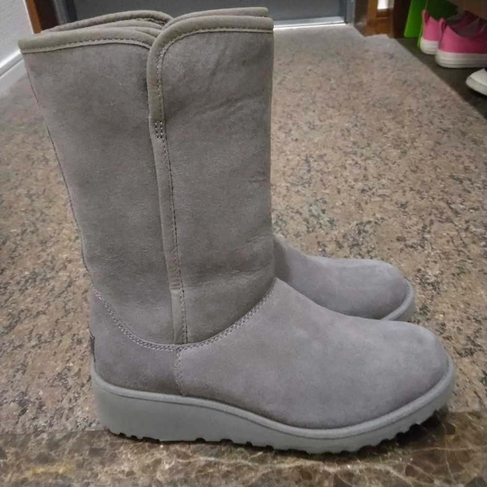 【Unused Class】UGG Sheepskin Boots AMIE Gray 22.5cm - image 3