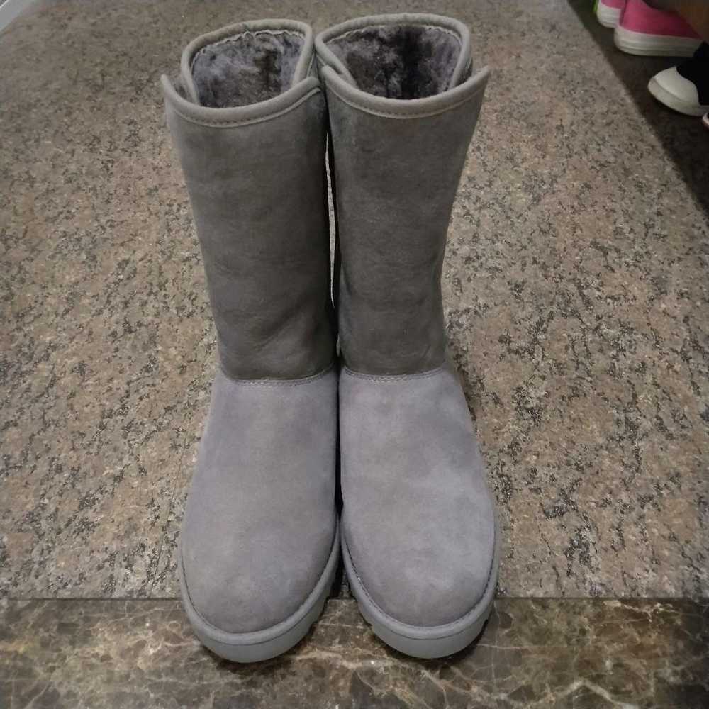 【Unused Class】UGG Sheepskin Boots AMIE Gray 22.5cm - image 5