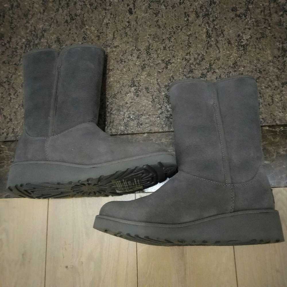 【Unused Class】UGG Sheepskin Boots AMIE Gray 22.5cm - image 8