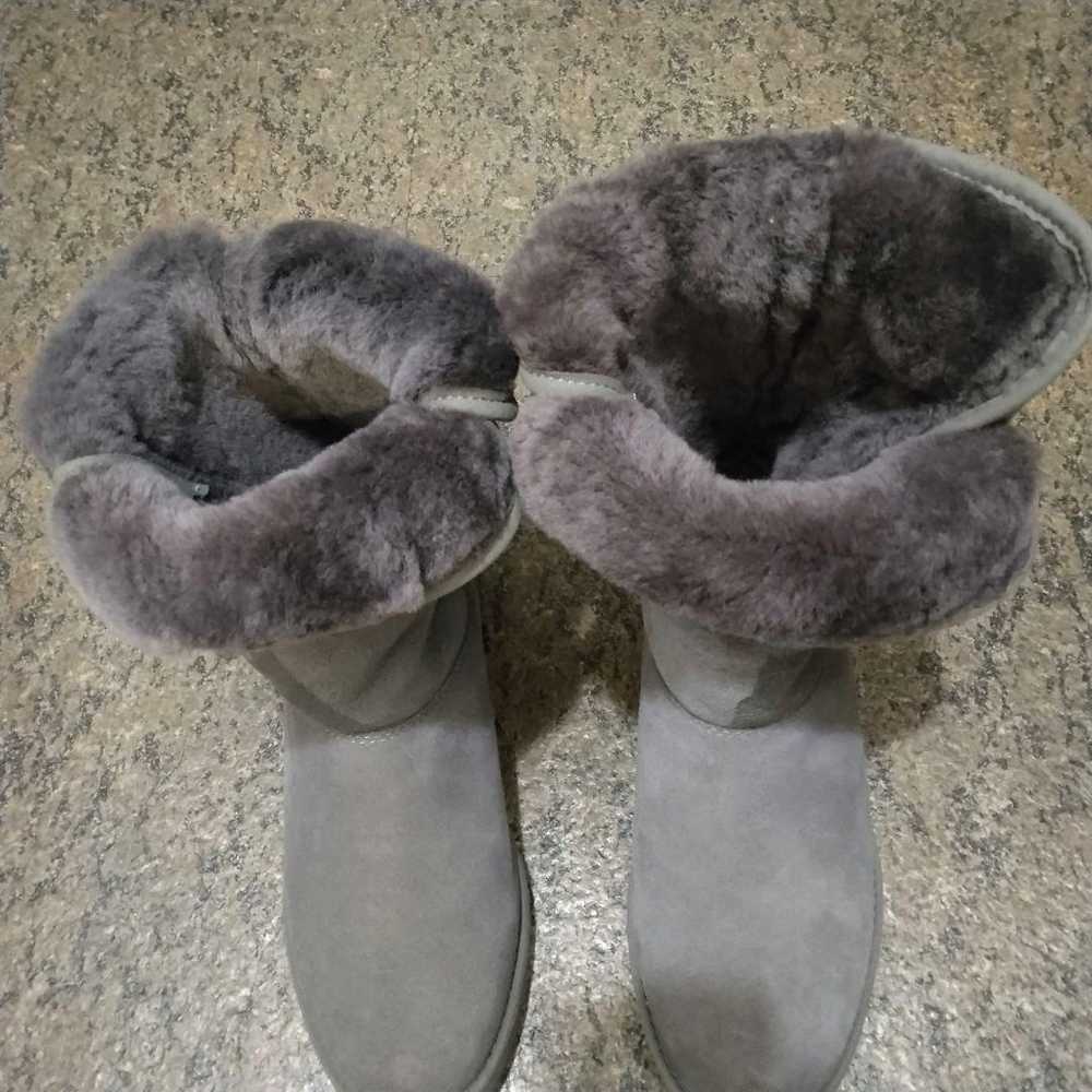 【Unused Class】UGG Sheepskin Boots AMIE Gray 22.5cm - image 9