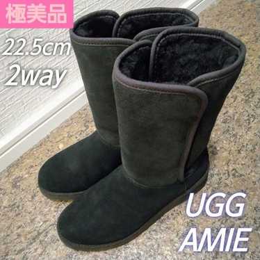 【Unused Class】UGG Sheepskin Boots AMIE Black 22.5