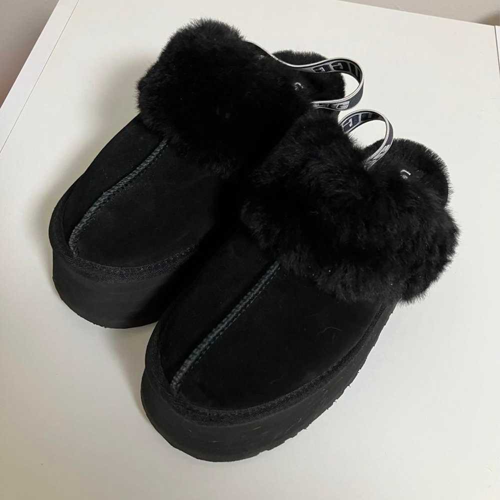 Funkette Platform Fur Sandals Black - image 1