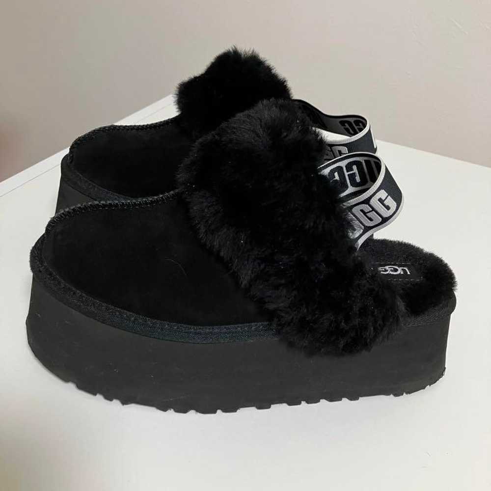 Funkette Platform Fur Sandals Black - image 2