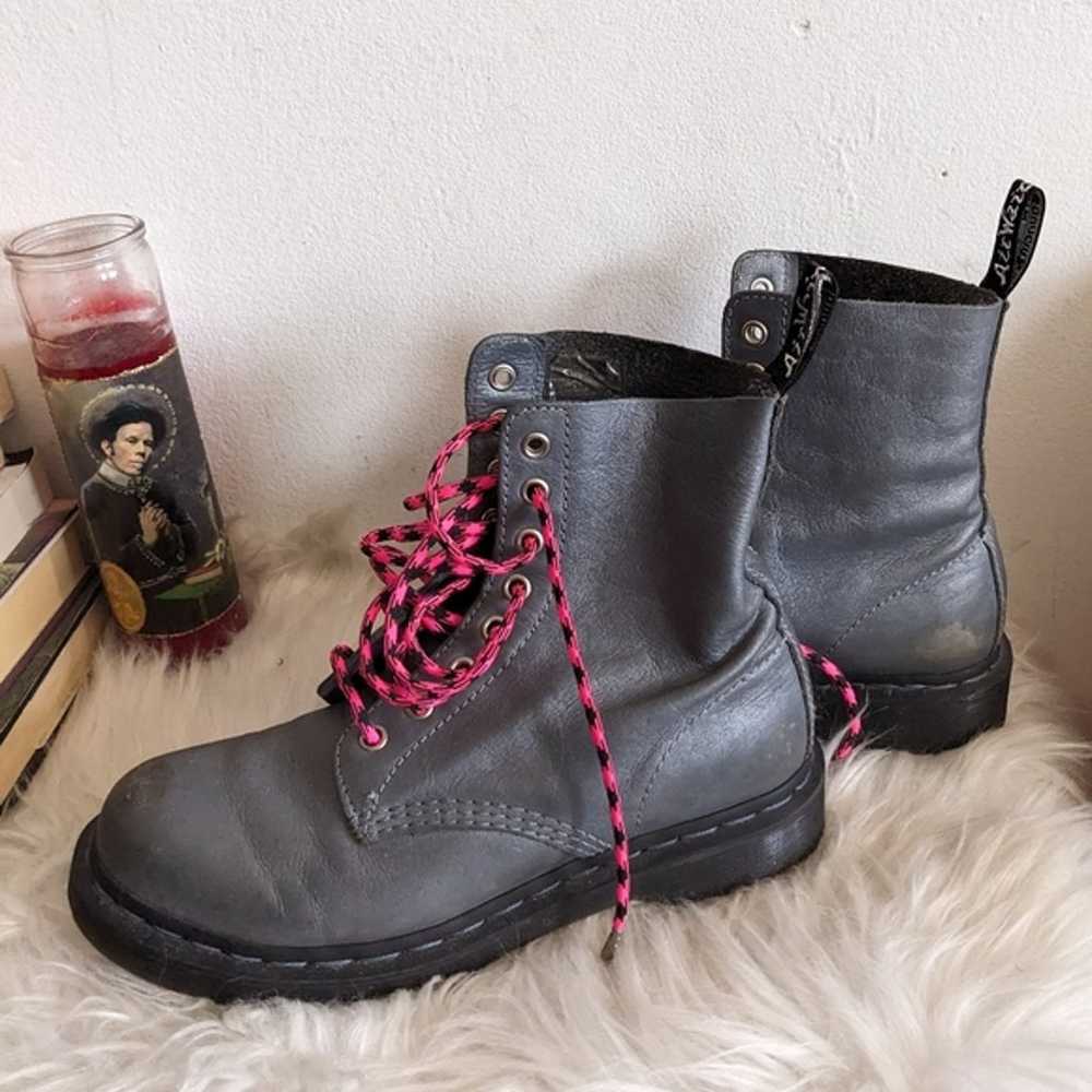 Dr. Martens 1460 Pascal Gunmetal Metallic Boots w… - image 1