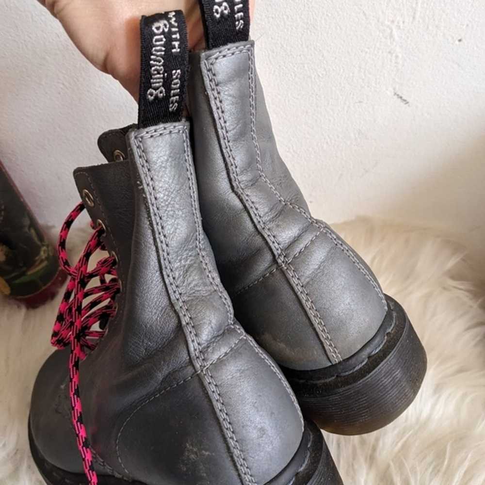 Dr. Martens 1460 Pascal Gunmetal Metallic Boots w… - image 3