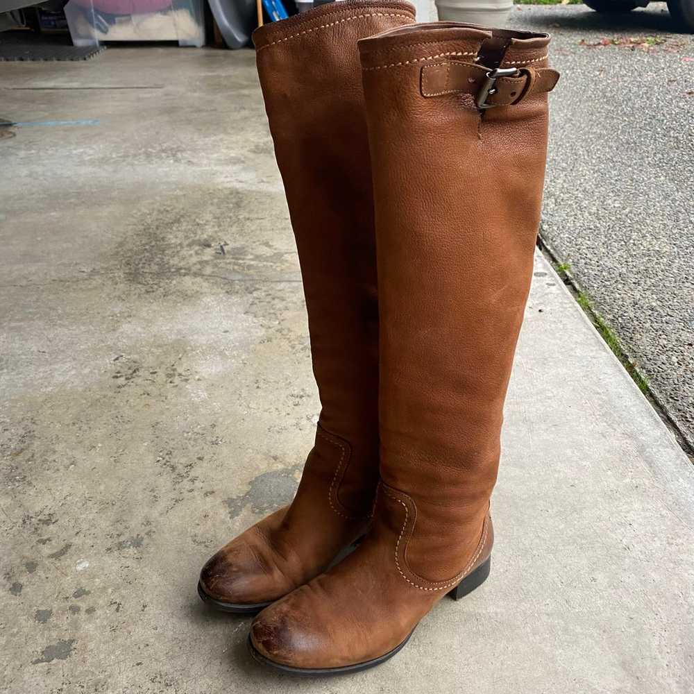 Prada Rare Women's Tall Riding Boots Soft Brown L… - image 3