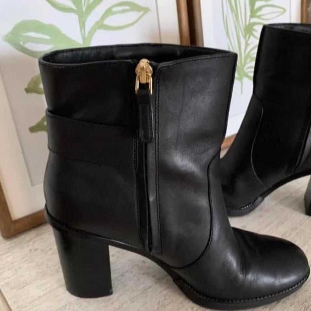 Tory Burch Black Leather Boots 10 - image 4