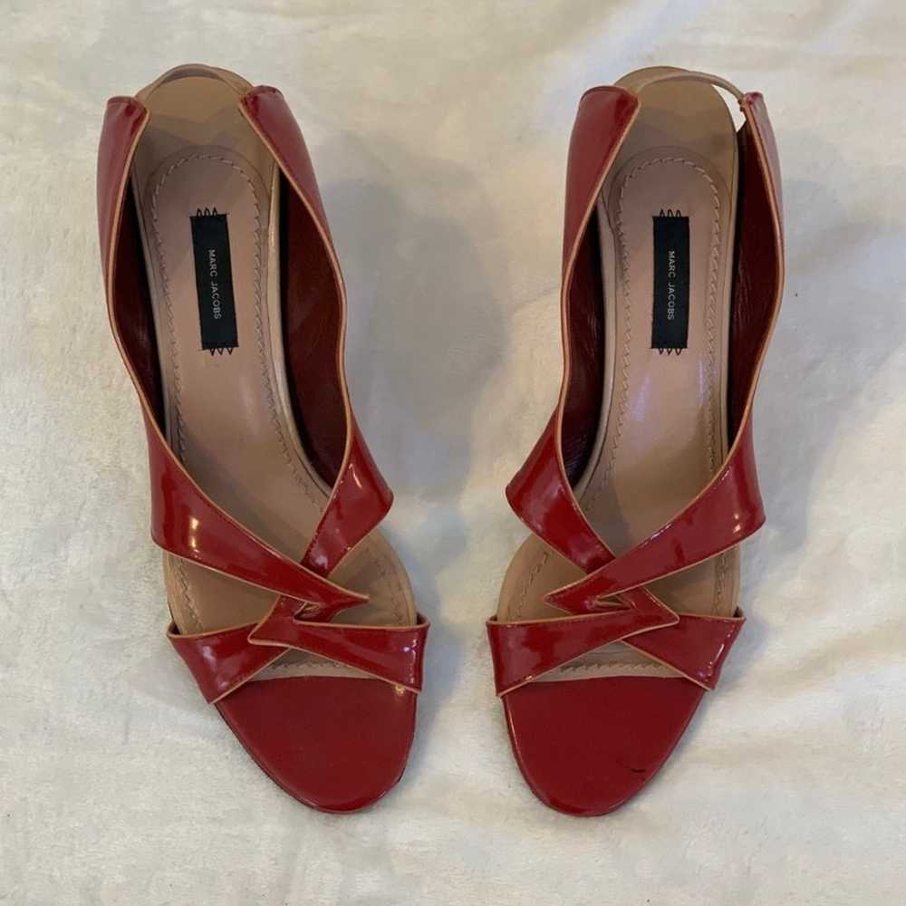 Marc Jacobs Vintage Red and Tan Slingback Sandal … - image 11