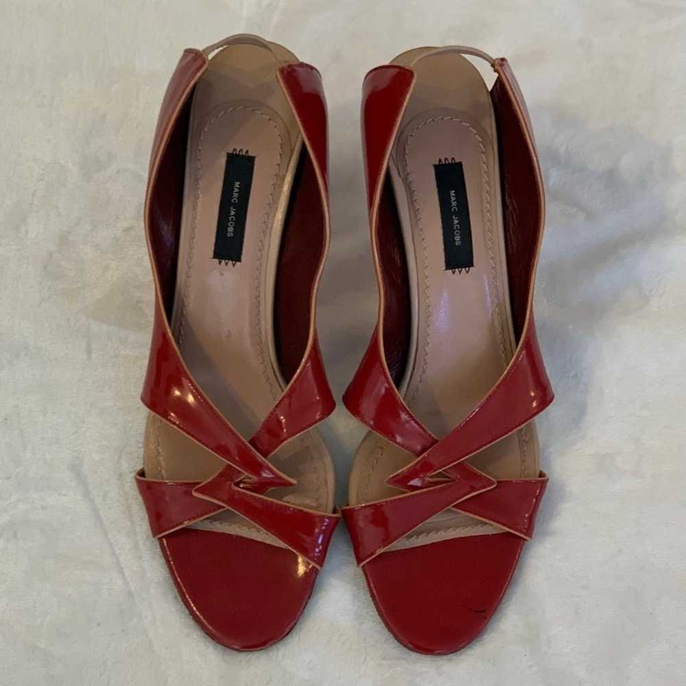 Marc Jacobs Vintage Red and Tan Slingback Sandal … - image 1