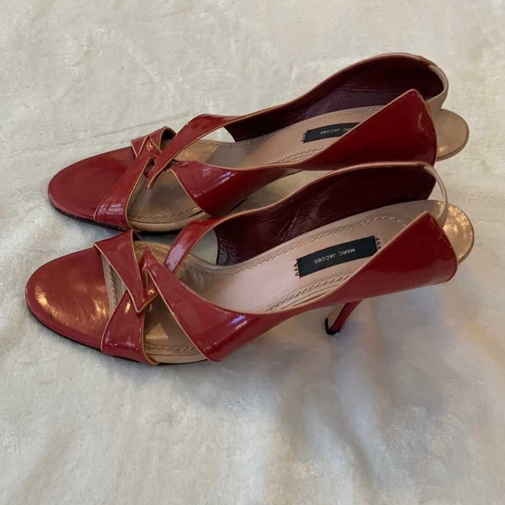 Marc Jacobs Vintage Red and Tan Slingback Sandal … - image 2