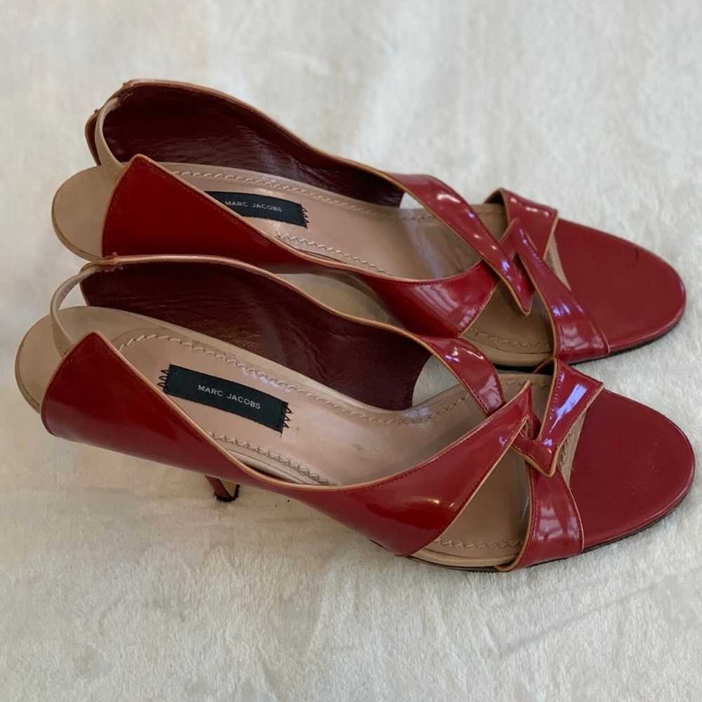 Marc Jacobs Vintage Red and Tan Slingback Sandal … - image 4