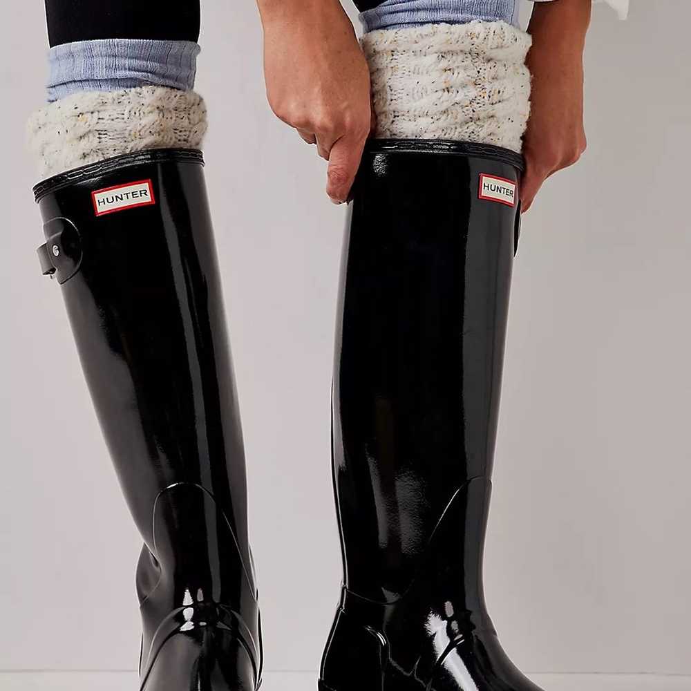 HUNTER ORIGINAL Tall Rain Boot -Black Matte-Size 6 - image 1